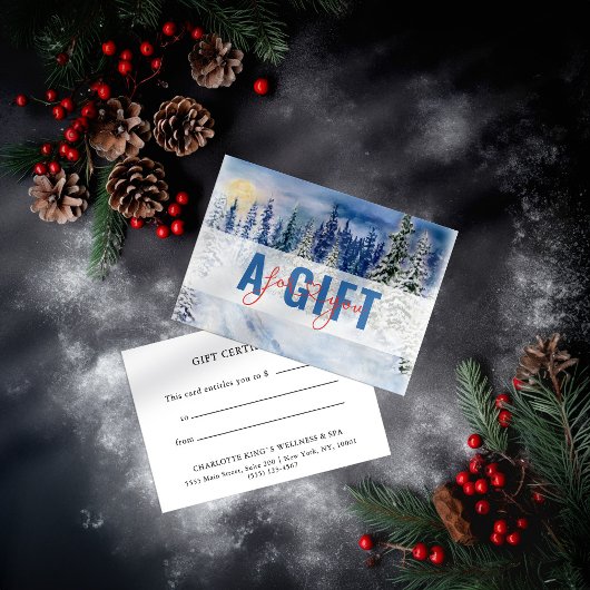 Carte CERTIFICAT CADEAU D'ENTREPRISE | Paysage hivernal
