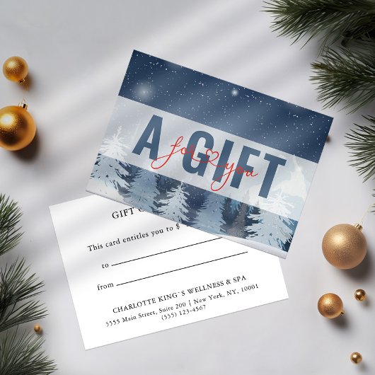 Carte CERTIFICAT CADEAU D'ENTREPRISE | Paysage hivernal