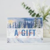 Carte CERTIFICAT CADEAU D'ENTREPRISE | Paysage hivernal (Debout devant)