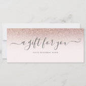 Carte Certificat cadeau d'entreprise Rose Gold Ombre (Devant)