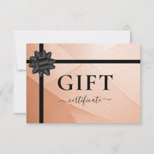 Carte CERTIFICAT CADEAU D'ENTREPRISE Ruban Cuivre
