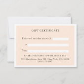 Carte CERTIFICAT CADEAU D'ENTREPRISE | Ruban | Parties s (Dos)