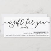 Carte Certificat cadeau d'entreprise | Simplement droite (Devant)