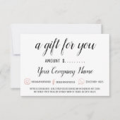 Carte Certificat cadeau d'entreprise Simply Logo Social (Devant)