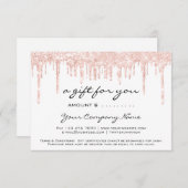 Carte Certificat cadeau d'entreprise Simply Modern Rose (Devant / Derrière)