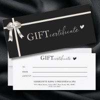 Certificat cadeau d'entreprise spécifique au clien