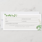 Carte Certificat cadeau du logo de l'entreprise de verdu (Devant)