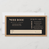 Carte Certificat cadeau du logo du coeur papier d'artisa (Dos)