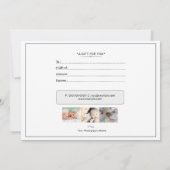 Carte Certificat cadeau du photographe (Dos)