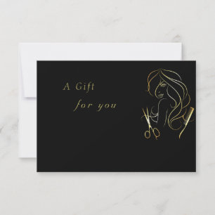 Carte Certificat-cadeau du salon de beauté Golden and Bl