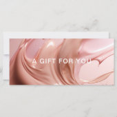 Carte Certificat Cadeau du Salon de Beauté Rose Blush (Devant)