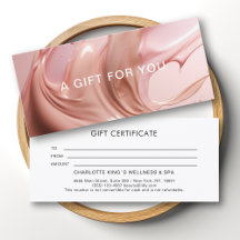 Certificat Cadeau du Salon de Beauté Rose Blush