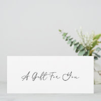 Certificat cadeau économique moderne minimaliste