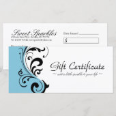 CARTE CERTIFICAT CADEAU ÉLÉGANT ET BOLD (Devant / Derrière)
