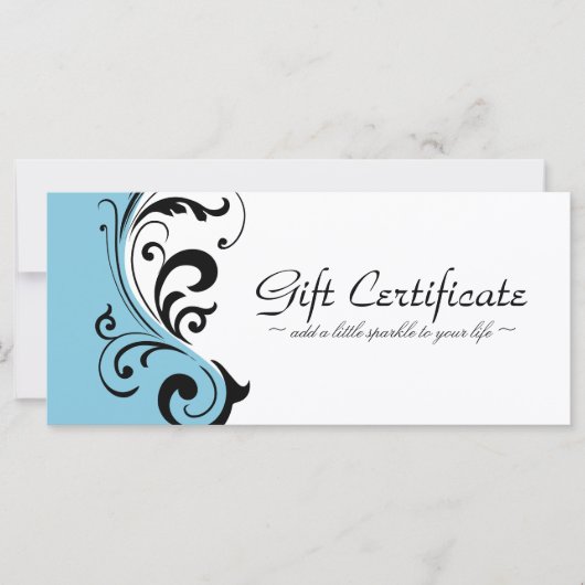 CARTE CERTIFICAT CADEAU ÉLÉGANT ET BOLD (Devant)