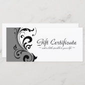 CARTE CERTIFICAT CADEAU ÉLÉGANT ET BOLD (Devant / Derrière)