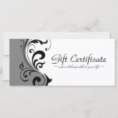 CARTE CERTIFICAT CADEAU ÉLÉGANT ET BOLD (Devant)