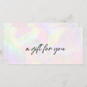 Carte Certificat cadeau élégant et modifiable Faux Holog (Devant / Derrière)