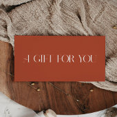 Carte Certificat cadeau élégant et simple