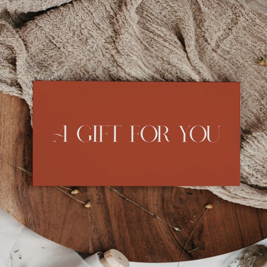 Carte Certificat cadeau élégant et simple