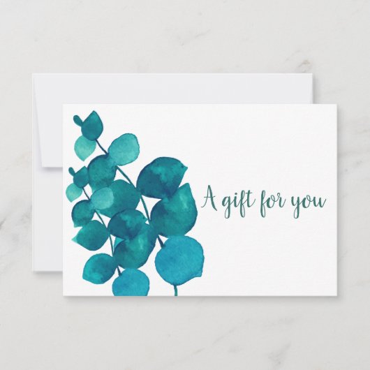 Carte Certificat-cadeau élégant Eucalyptus (Devant)