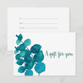 Carte Certificat-cadeau élégant Eucalyptus (Devant / Derrière)
