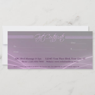 Carte Certificat cadeau Elegant Lights