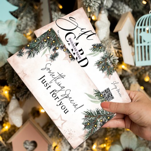 Carte Certificat cadeau Elegant Pine | Personnalisable 