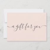 Carte Certificat cadeau élégant rose fuchsia tendance (Devant)