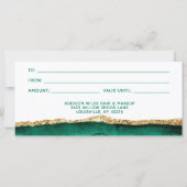 Carte Certificat Cadeau Emerald Green Et Gold Watercolor (Dos)