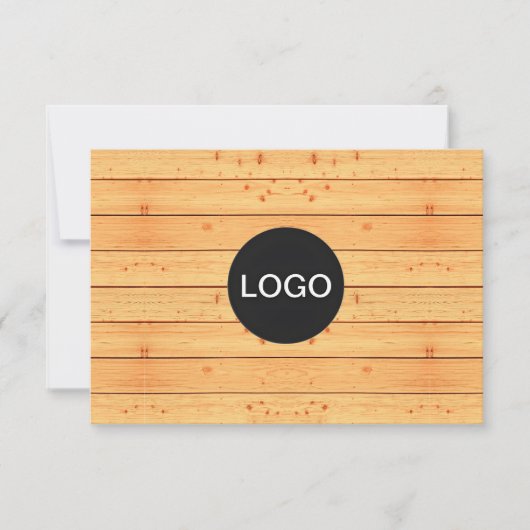 Carte Certificat Cadeau en Bois Rustique (Carte de Logo  (Devant)