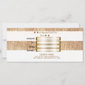 Carte Certificat cadeau en cuivre et en crème Tropical P (Dos)