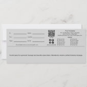 Carte Certificat cadeau en Gris Noir Orange (Dos)