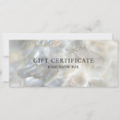 CARTE CERTIFICAT CADEAU EN MARBRE D'ARGENT BLANC DE SALO (Devant)