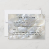 CARTE CERTIFICAT CADEAU EN MARBRE EN ARGENT BLANC (Dos)