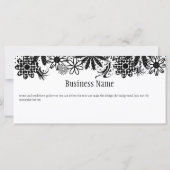 Carte Certificat cadeau en pointillé noir et blanc (Dos)