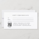 Carte Certificat Cadeau Entreprise Code QR Fée Capriceus (Dos)