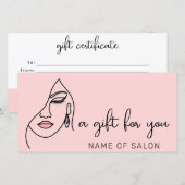 Carte Certificat Cadeau Entreprise Écriture Moderne Mini (Devant / Derrière)