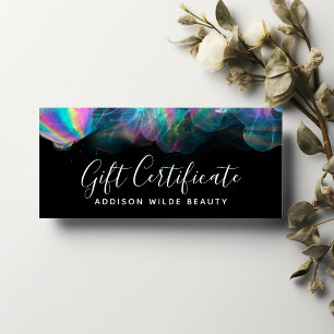 Carte Certificat Cadeau Entreprise Encre Alcoolique Holo