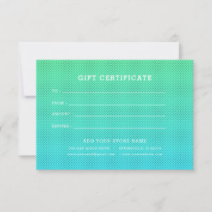 Carte Certificat Cadeau Entreprise Minimaliste avec Logo