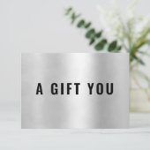 Carte CERTIFICAT CADEAU ENTREPRISE | Or (Debout devant)