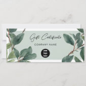 Carte Certificat cadeau Eucalyptus Business Logo (Dos)