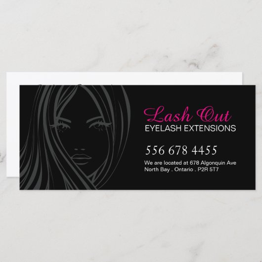 Carte Certificat cadeau Eyelash Extensions (Devant / Derrière)