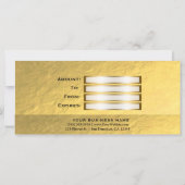 Carte Certificat cadeau Faux Foil Blanc & Or (Dos)