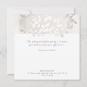 Carte Certificat cadeau Feuille en marbre d'argent Spa S (Dos)