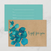 Carte Certificat Cadeau Feuilles d'Eucalyptus Rustique É (Devant / Derrière)