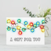 Carte Certificat cadeau feux de Noël (Debout devant)