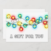 Carte Certificat cadeau feux de Noël (Devant / Derrière)