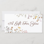 Carte Certificat cadeau fleur sauvage (Devant)