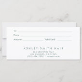 Carte Certificat cadeau Fleurs pressées (Dos)